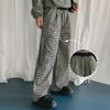 New Arrivals Open Run Women Check Pattern Wide Banding Pants