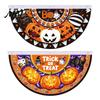 Outdoor Halloween Decorations Semi Circle Bunting Banner, Pumpkin Bat Porch Yard Decor, Festive Window Hanging Spooky Flag for Indoor Party