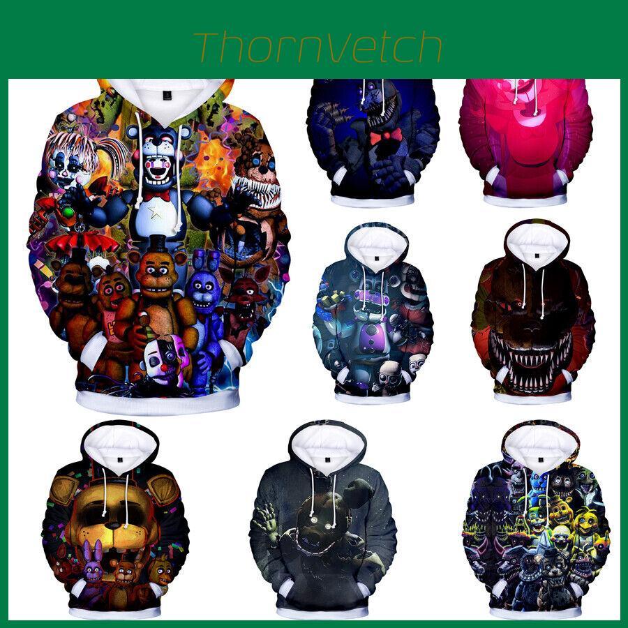 Cozy Anime Five Nights At Freddy's Hoodie Pullover With Soft Comfortable Fabric