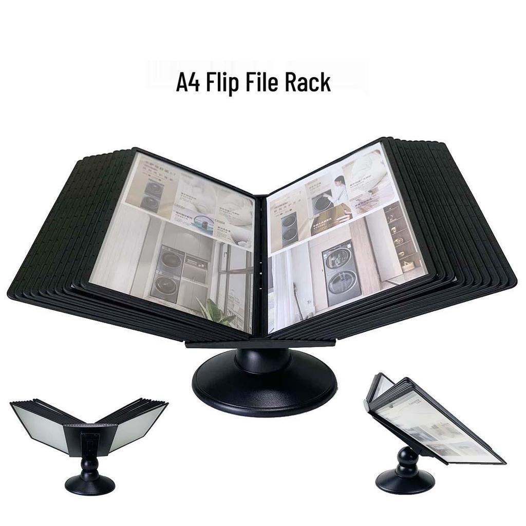Rotating A4 Desktop File Holder and Display Stand