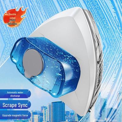 Limpador de Vidro com Retenção de Água Dupla Face para Janelas de Arranha-Céus - Ferramenta Profissional de Limpeza Doméstica