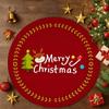 60/80CM Santa Claus Round Christmas Rug Anti-Slip Thick Christmas Tree Circular Carpet Water-Absorbent Washable Xmas Floor Mat