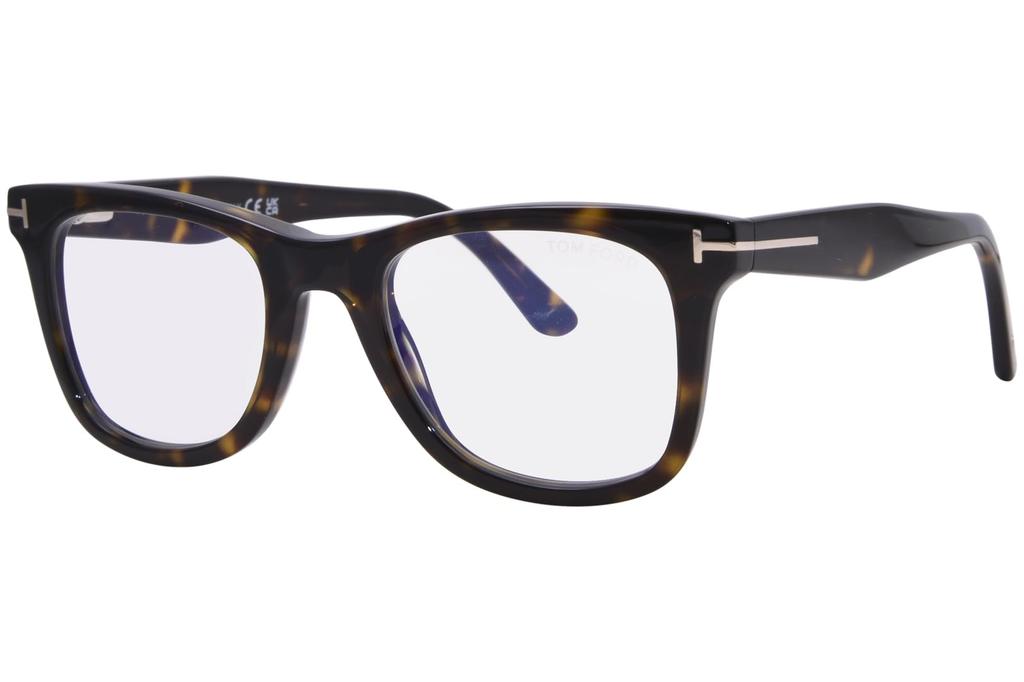 Tom Ford 50mm Sunglasses with Blue Light Filtering Lenses for Men and Made in Italy Dark TF5970-B Clip-on Women, (052 Havana)
