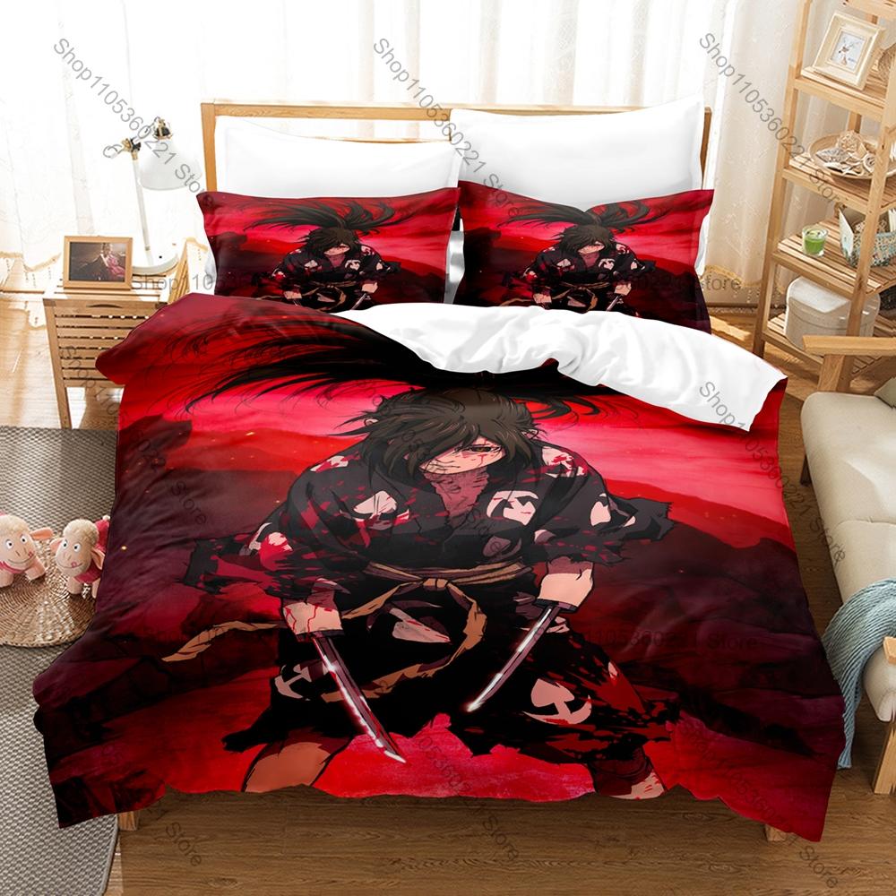 Cool Hyakkimaru Dororo Dark Feudal Japan Samurai Demon Hunting Historical Anime HD Print Bedding Set Duvet Cover + 2 Pillowcases