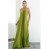 Women's Summer Long Dress Sexy Temperament Sleeveless Loose Satin Women's Halter Dress Fashion Elegant Solid Color A Line Casual Party Dresses