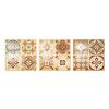 Kitchen Bathroom Wall Stickers 3Pcs 2D Retro Floral Tile Stickers, Self-Adhesive Waterproof Oil Proof Water Resistant Covers Decals, Peel &