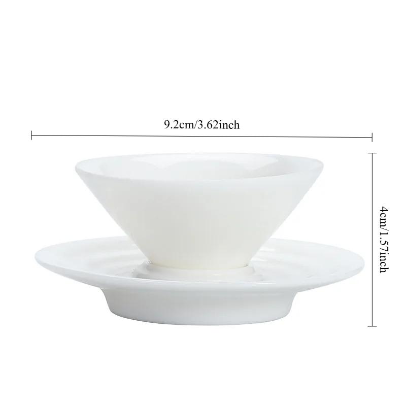 Small Capacity White Porcelain Bullet Espresso Coffee Mug And Saucer Sets Demitasse Puer Taste Teacup Kung Fu Tea Set