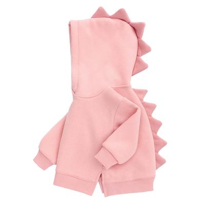 Famuka Baby Solid Color Warm Hoodie with Dinosaur Hood and Ruffled Juniors Clothes, Kids' Fleece-Lined Hem, Children's Clothing, Baby, Kids, (Size