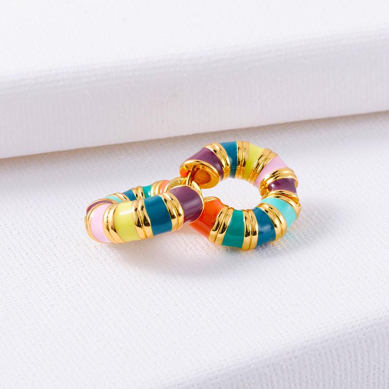 2025 Minimalist French Enamel Earrings: High-End European & American Fashion Ear Cuffs & Hoops