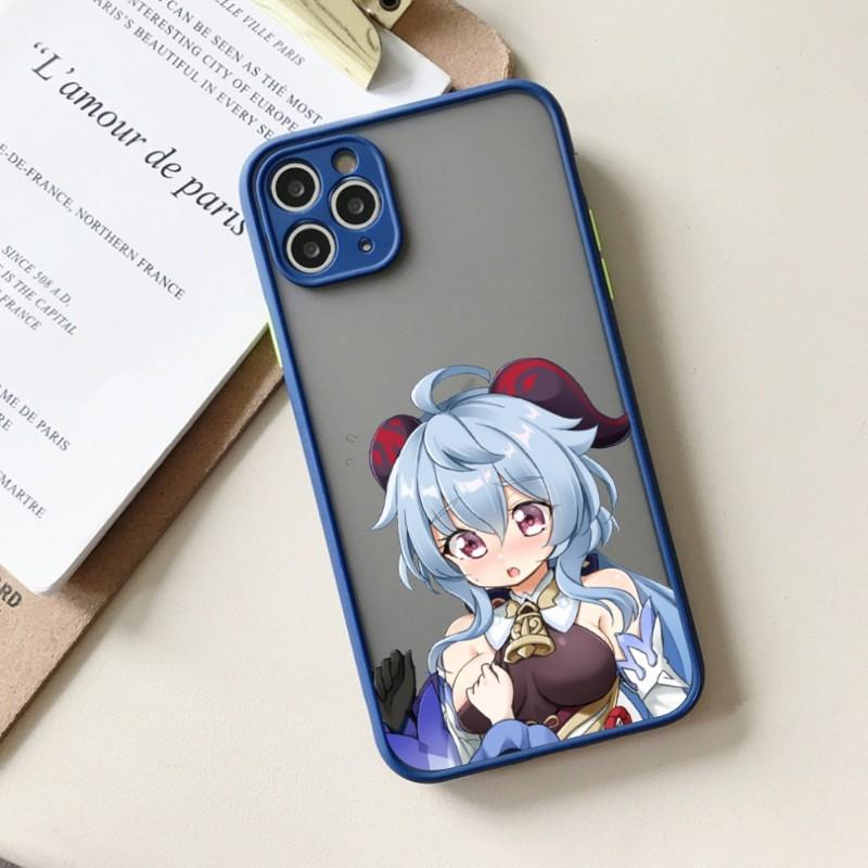 Genshin Impact Ganyu Telefondeksel For IPhone 13 12 11 Mini Pro Max XS X Max XR 8 7 Plus SE 2022 Hudfarget Telefondesksel