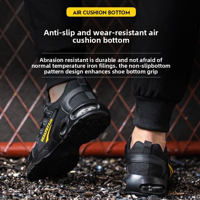 Men's Safety Shoes Steel Toe Men's Boots Anti-smash Anti-puncture Work Boot Working Footwears Slip-Resistant Boots Breatheable