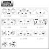 10-100PCS Halloween One Time Use Face Tattoo Stickers Black Spider Bat Design for Adults Kids Party Favor Costume Prop
