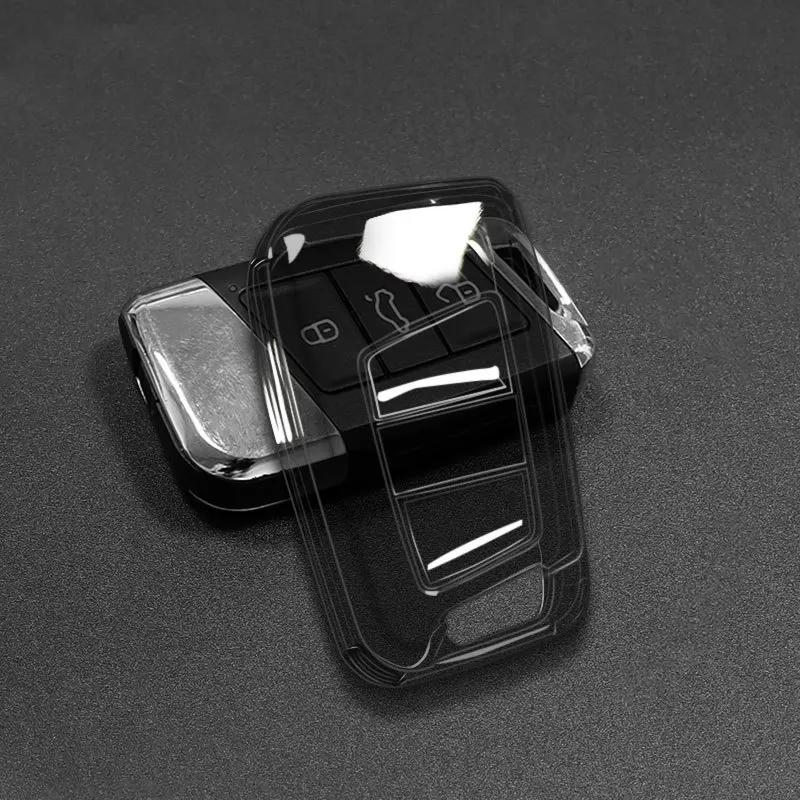 Soft TPU Car Key Case Accessories for VW PASSAT B8 for Volkswagen for Skoda Kodiaq Superb A7 Transparent Remote Cover Protector