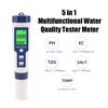 5 In1/ 7 In1/ 10 In1 Multifunction Water Quality Monitor PH/TDS/EC/ORP/Salinity/S.G/TEMP/H2/Fertile/Resistivity PH Meter 1 Pcs