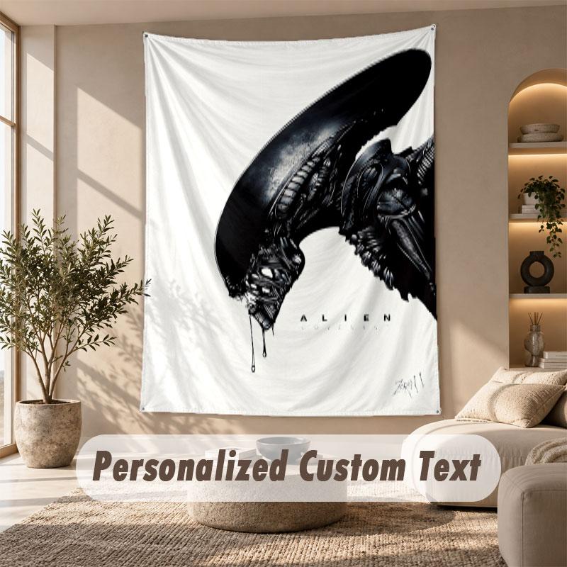 Wall Hanging Tapestry Art Cloth Bedroom Room Background DecorAlien Xenomorph