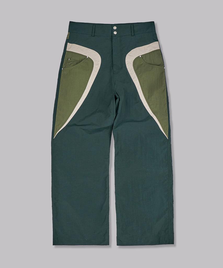 Bileiji Shooting Star Incision Pants_Blue Green