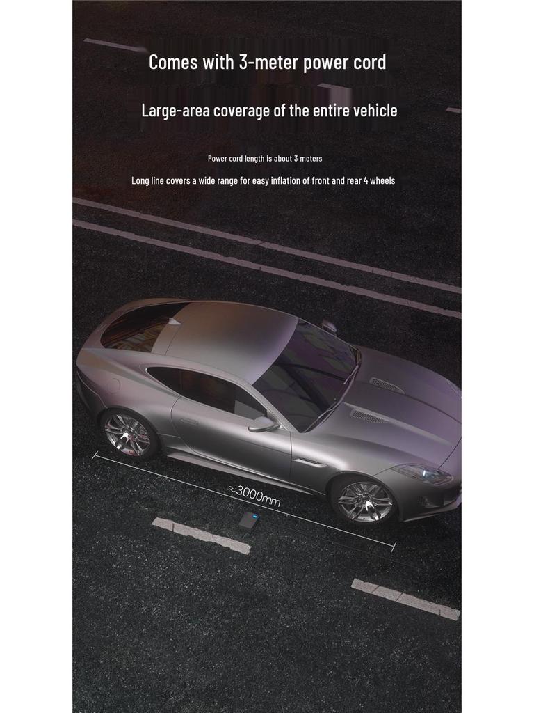 Multifunctional Portable Wireless Car Tire Inflator: Emergency Electric Air Pump