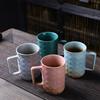 Ceramic Coarse Pottery Cup Vintage Cup Japanese Coffee Cup Retro Kiln Change High Value Creative Water Cup