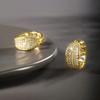 Temperament earrings women, shiny inlaid zircon jewelry, light luxury high-end exotic