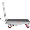 Chariot Table élévatrice hydraulique, Capacité 500 lbs Hauteur de levage 28,5", Table élévatrice manuelle à ciseaux simples avec 4 roues et Plateau antidérapant, Ciseaux hydrauliques