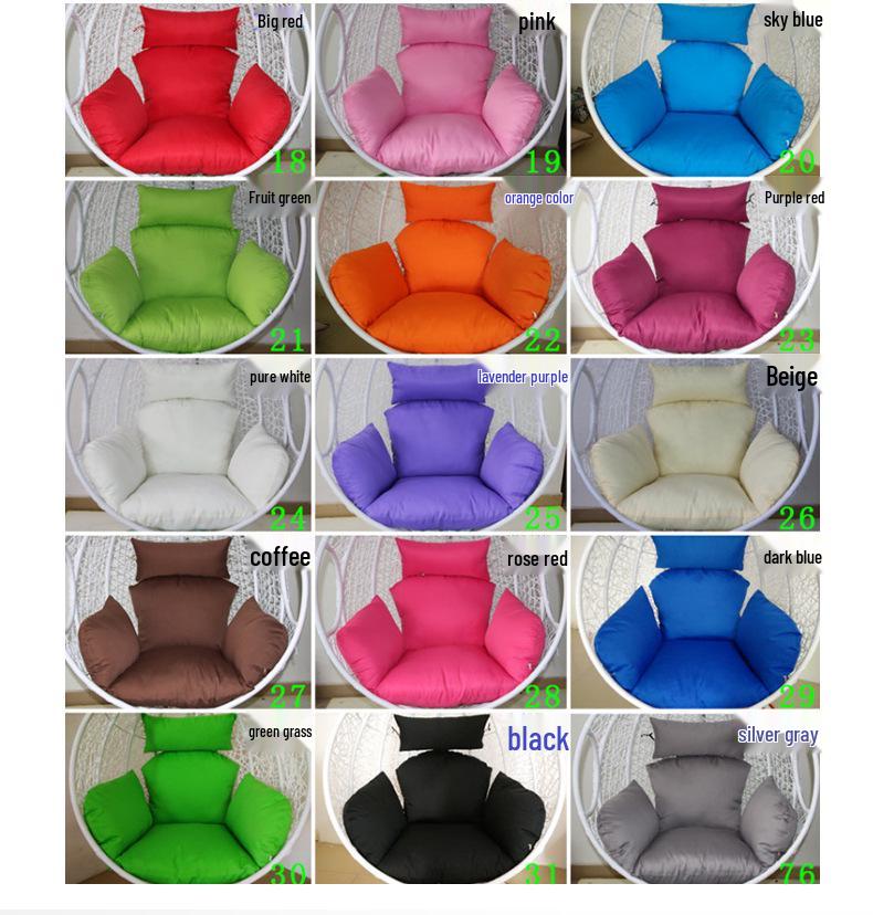 Thick Rattan Balcony & Courtyard Hanging Basket Chair - Single/Double Magic Leaf Design