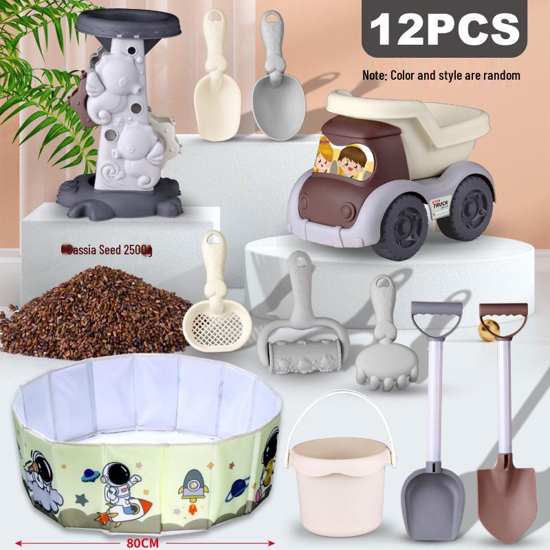 Children's Beach and Sand Play Set: Digging, Water Play, Shell Collecting, and Gardening Tools.