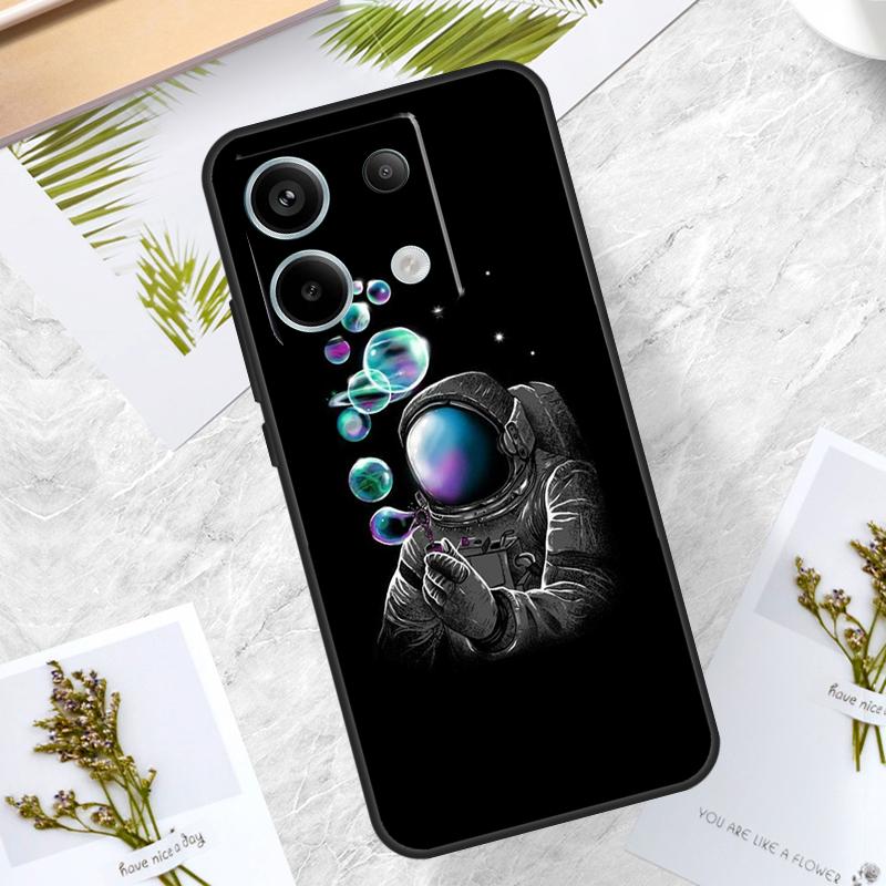 Astronaut Balloons Stars Space Planets Case For Xiaomi Redmi Note 13 Pro 14 12 11 15 Pro Plus Redmi 15C 10C 12C 13C 14C 15 Cover