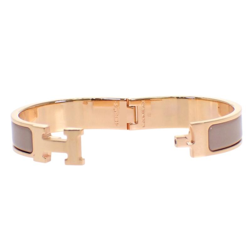 HERMES H700001FO_19PM Náramek béžový/Marong rasse kov/smalt Dámský