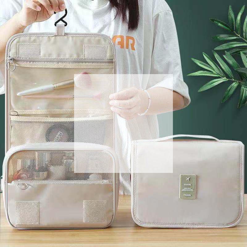Portable Hook Toilet Bag Multi Functional Travel Waterproof Wear Resistant Multi Layer Large Capacity Makeup Organizer