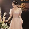 Pink Sparkling Banquet Dress New Dignified Temperament Long Annual Meeting Student Art Examination Adult Ceremony Dress