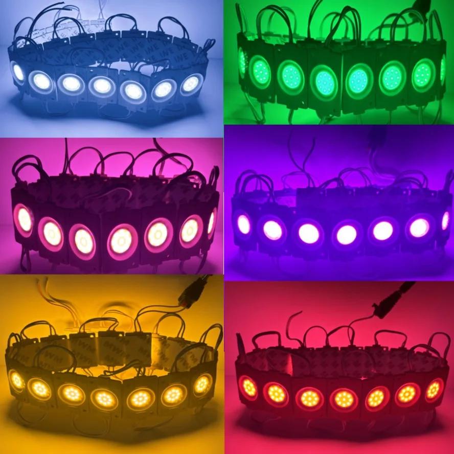 10PCS 12V Multicolour Led Modules COB Light Backlight Shop Banner Waterproof IP65 Christmas Decorations White Warm Blue Yellow