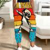 Women Plus Size Cartoon Printed Drawstring Waist Side Pockets Cuffed Ankle Jogger Pants
