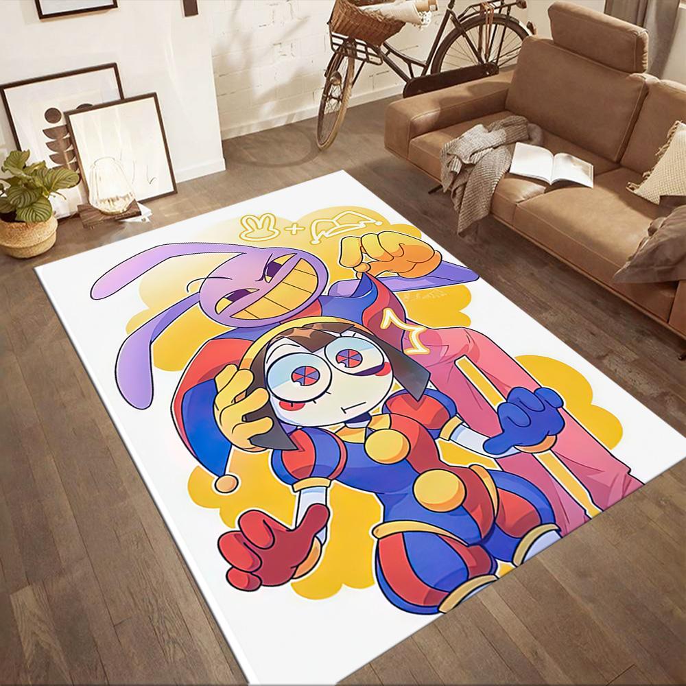 Love Digital Circus Quadratische Teppiche sind eine großartige Wahl für Wohnzimmer, Schlafzimmer, Heimdekoration und als Geschenke.