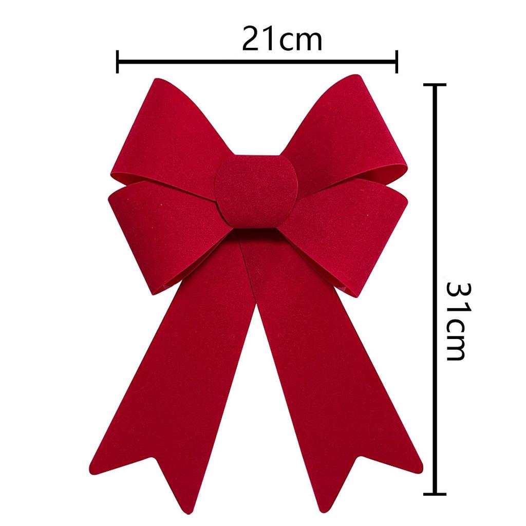 Christmas Bow Decoration Red Bow Knot Baubles Hanging Ornaments DIY Xmas Trees Pendant For Holiday Home Party Decorations