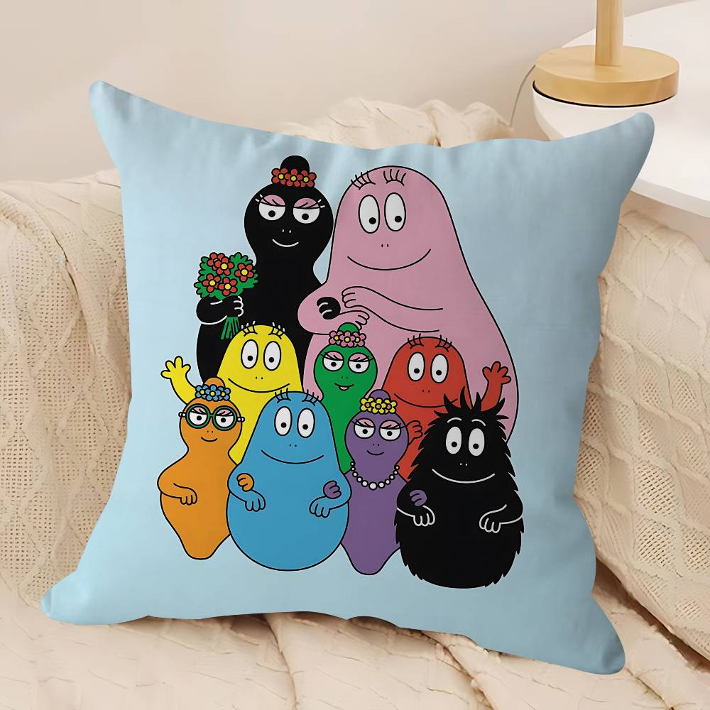 Classic Movie B-Barbapapa Pillow Gift Home Office Decoration Bedroom Sofa Car Cushion Cover Case 45x45 12x12Inch