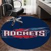 Rockets Basketball Team Round Rug for Livingroom,Bedroom, Palyroom, Chair Rug, Area rug, Circle Carpet, Large Size Fan Christmas gift