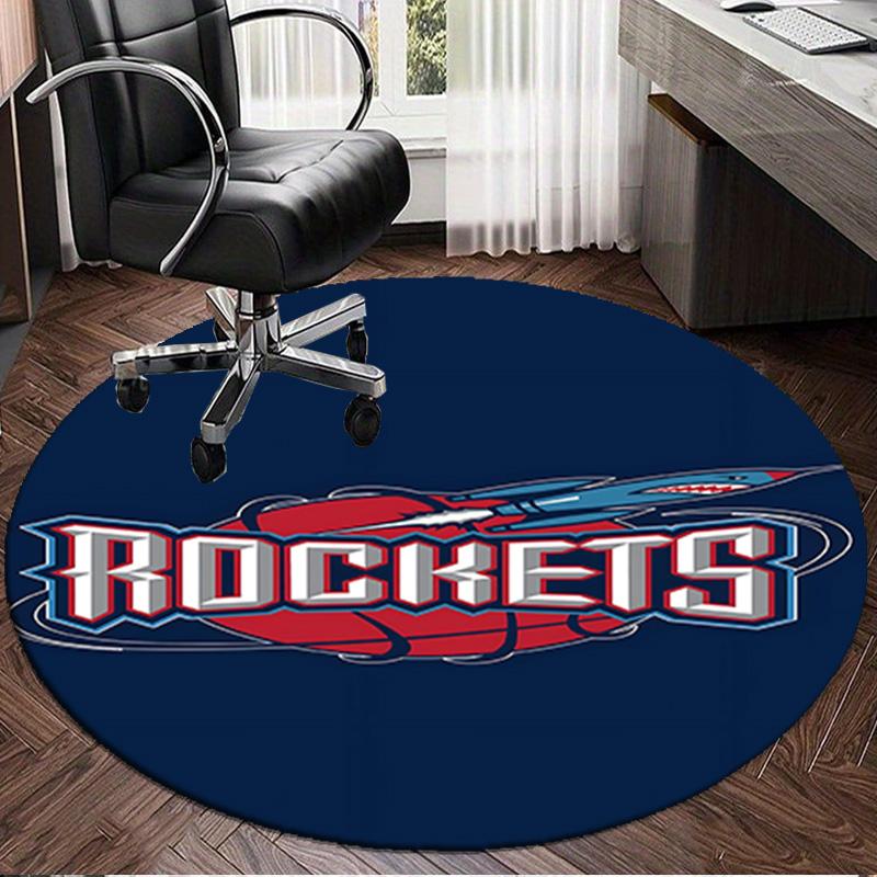 Rockets Basketball Team Round Rug for Livingroom,Bedroom, Palyroom, Chair Rug, Area rug, Circle Carpet, Large Size Fan Christmas gift