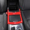 For 2011- Dodge Charger ABS Red Interior Central Cup Holder Frame Trim Cover