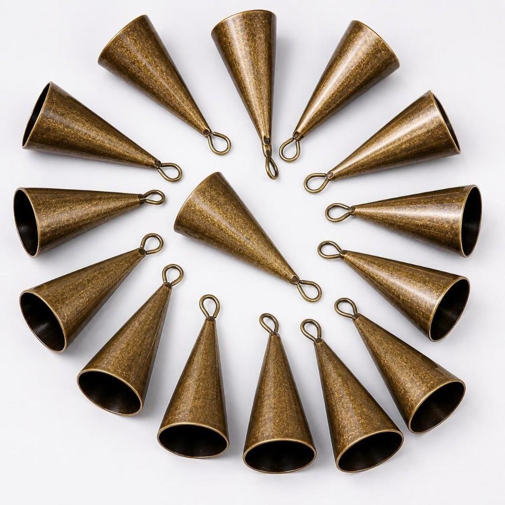 Hangable Christmas Cone Metal Bell Conical Craft Bell New Hanging Bell  Festival Ornament