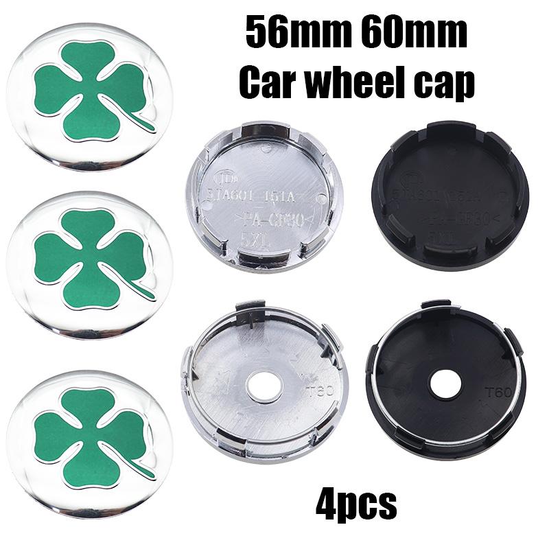 4pcs 56mm 60mm alfa romeo 3D Car emblem Wheel Center Hub auto Rim refit dust-proof badge covers cap styling accessories fw6