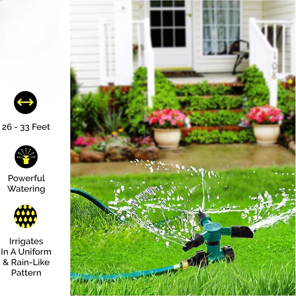 1pc Degree Raised Rotating Garden Lawn Water Sprinkler Irrigation System,Automatic 360 ° Rotating Garden Lawn Sprinkler