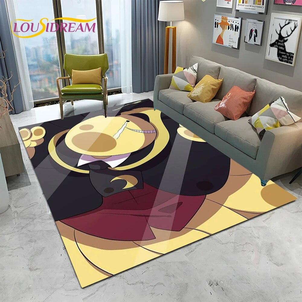 Cartoon Assassination Classroom Anime Carpet Rug for Home Living Room Bedroom Sofa Doormat Decor,kid Area Rug Non-slip Floor Mat