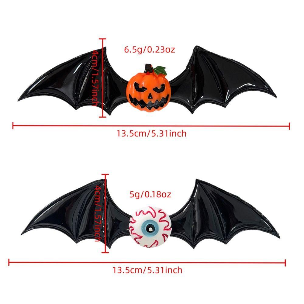 4PCS Resin Halloween Hairpin Y2k Hair Barrettes Bat Wings Hair Clip Headdress Cosplay Bat Duckbill Side Clip Festival Gifts