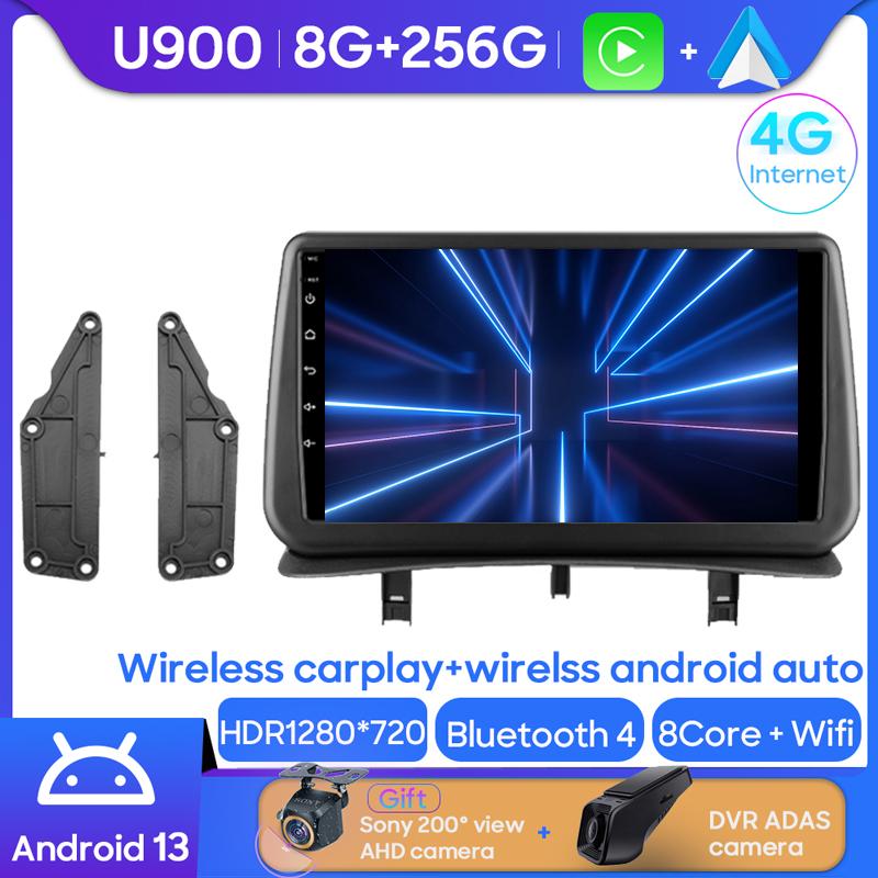 Android Multimedia For Renault Clio 3 2005 - 2014 Car Stereo CPU Radio QLED Player Navigation Carplay Auto HDR 5G Cam Dash WIFI