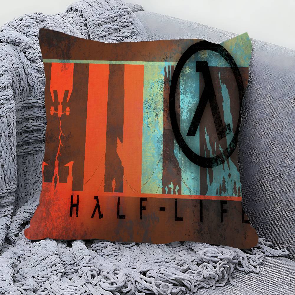 Game HHalf Life Decorative Room Aesthetics Pillow Case Home Decor Bedroom Sofa Bed Couch Pillow Cover x