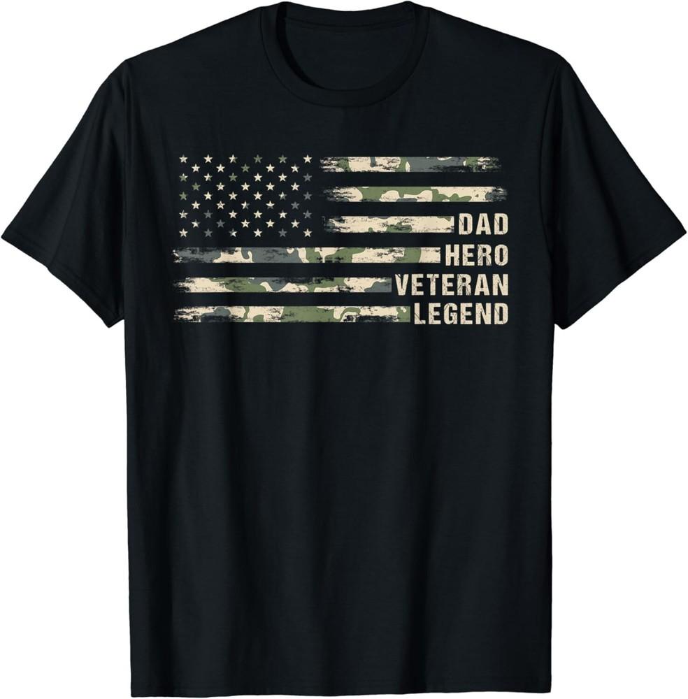 

Dad Hero Veteran Legend Camouflage, Veteran Dad Father s Day Gift Unisex T-Shirt 2XL