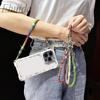 Kurzes Träger-Handy-Lanyard-Kette Kunststoff Voll-Diamant Glänzend Anti-Verlust Universeller Clip Taschenseil für Alle Handyhüllen Abdeckungen