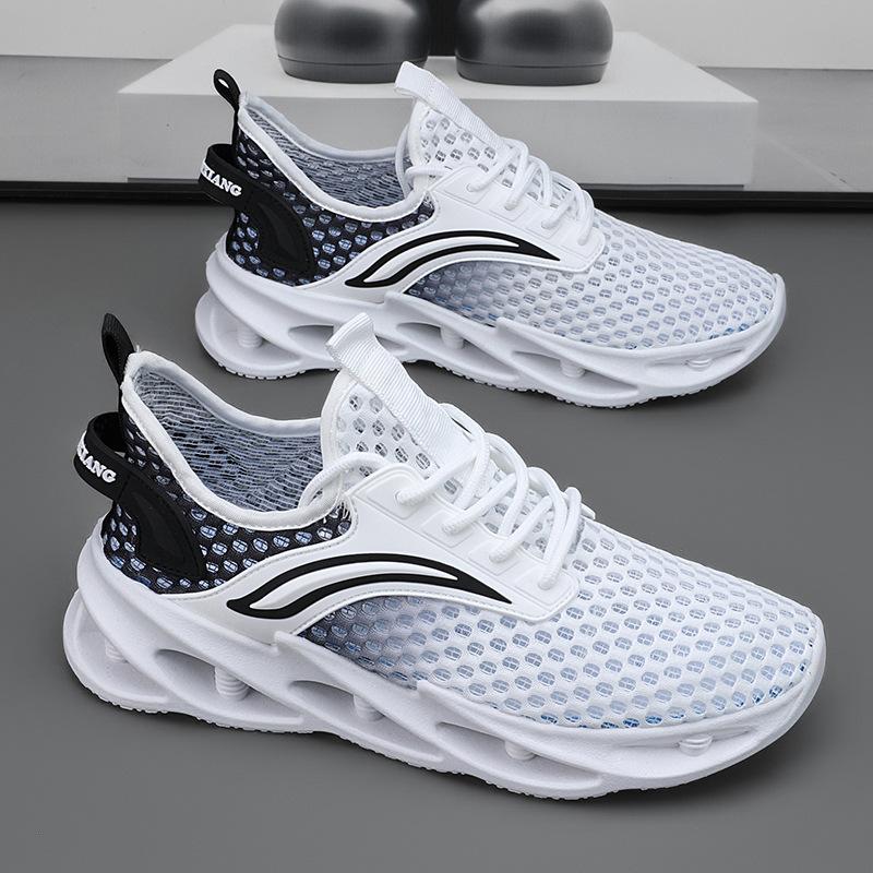 Men's Shoes Summer Breathable Single Mesh Shoes 2024 New Casual Versatile Large Mesh Wading Travel Non-slip Sports Shoes