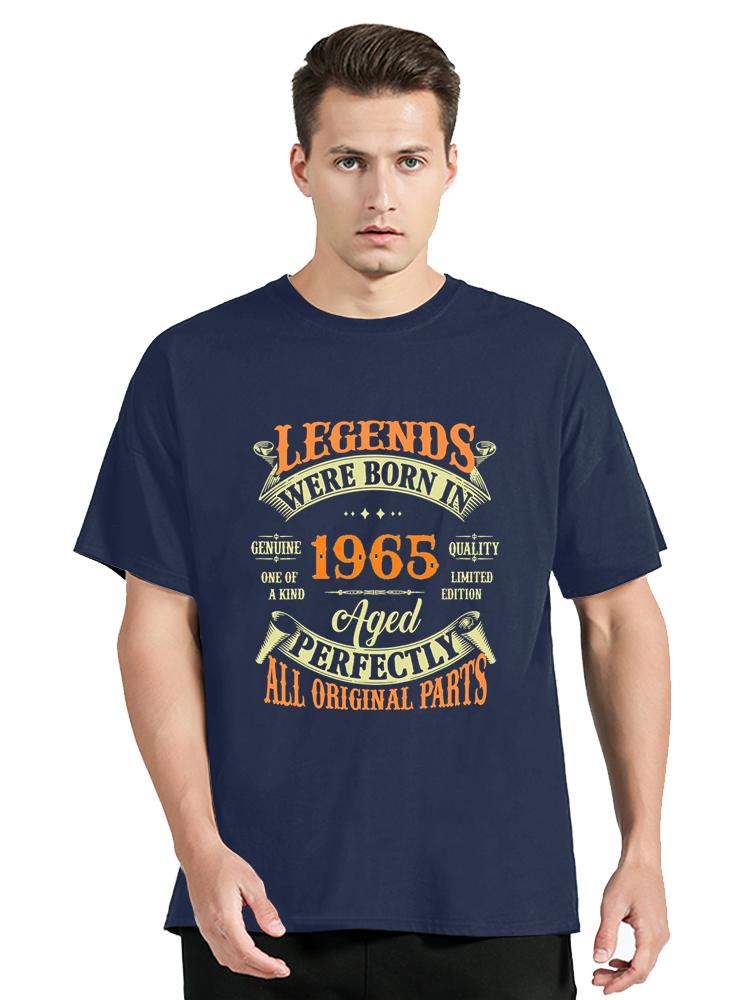 Lustige Vintage Legenden Geboren 1965 Alte T-Shirts Baumwoll-T-Shirt Herrenbekleidung Baumwoll-T-Shirt Unisex Tops Tees