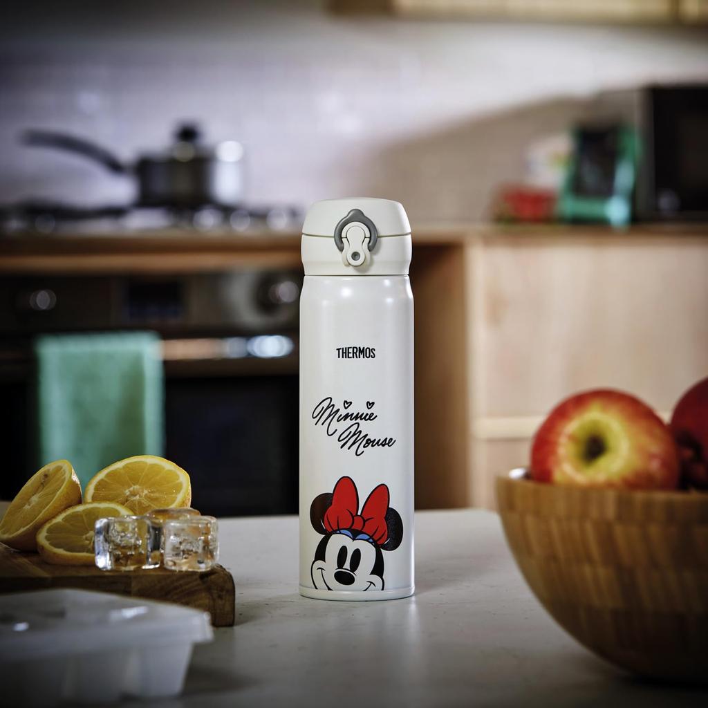 Thermos Vacuum Insulated Portable Minnie Mouse Removable Spout for Easy Stainless Steel Keeps Drinks Hot or MNI Mug, 500ml, Design, Cleaning,